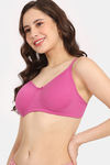Rosaline Cyber Grove Everyday Double Layered Non Wired 3/4th Coverage T-Shirt Bra - Fiji Flower — thumbnail 3